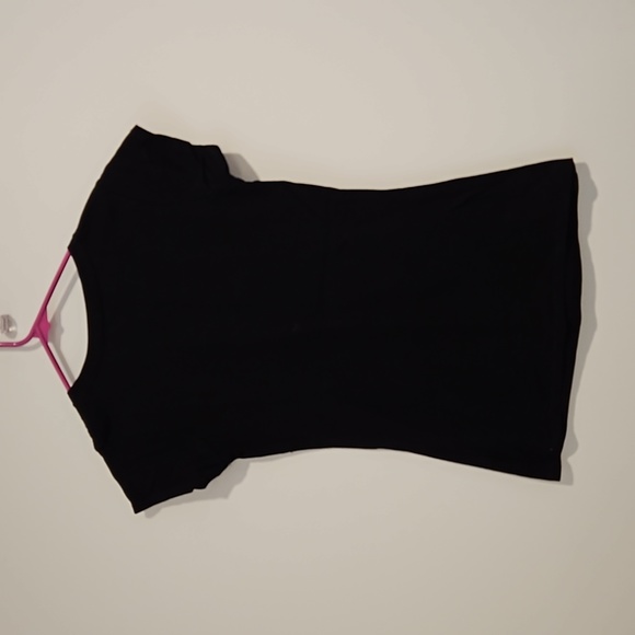 Shark Week graphic tee clear glitter accent black cap sleeve Small EUC - Picture 7 of 7